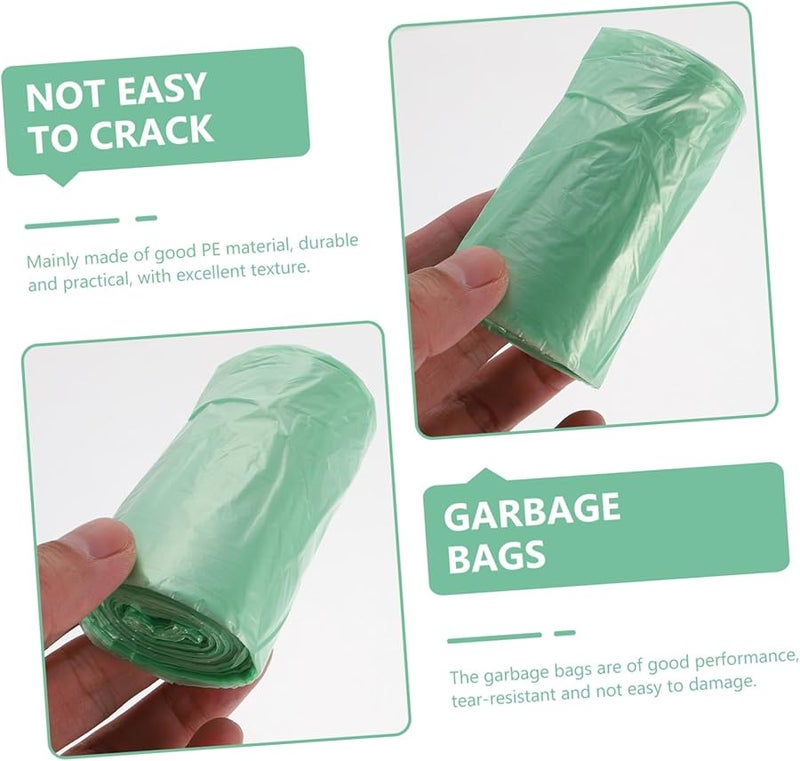 Didiseaon 150pcs Thickened Green Mini Garbage Bags for Car Home Office Trash Can Liners - Image 4